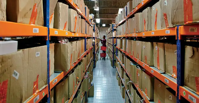 Myntra’s warehouse in Gurgaon, its largest so far.
