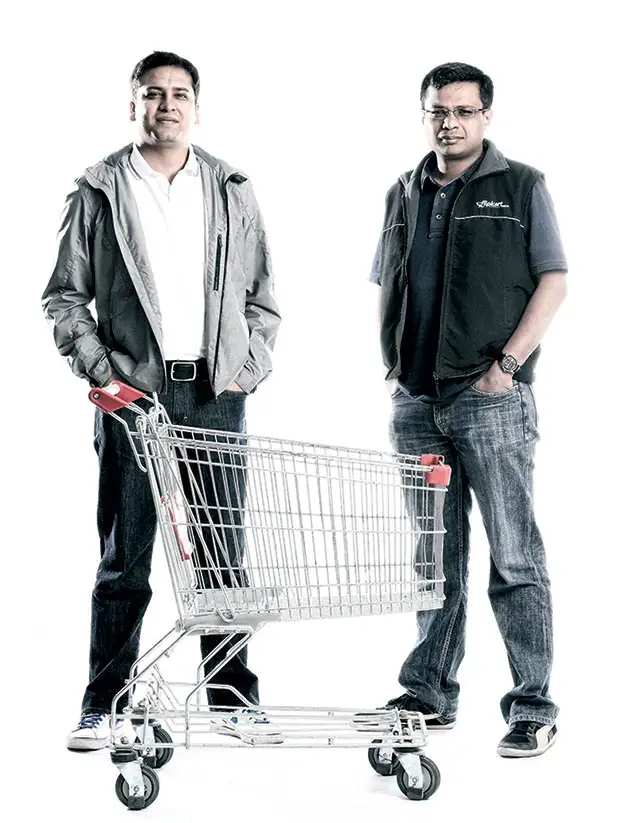 FLIPKART'S FOUNDERS<br />
Binny Bansal (left) and Sachin Bansal