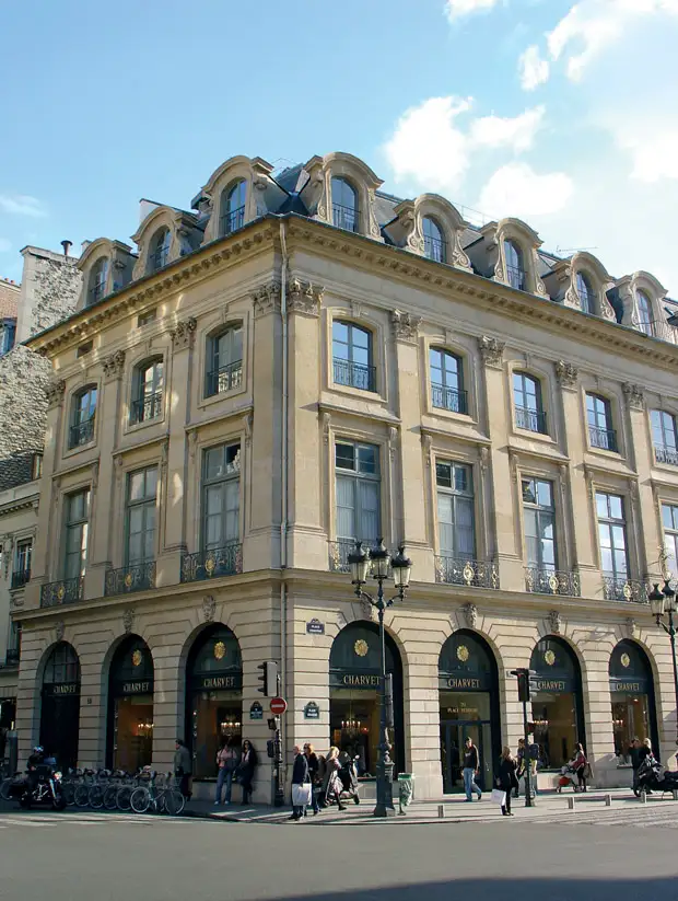 Charvet is housed in a six-storey building in Paris’s Place Vendôme.